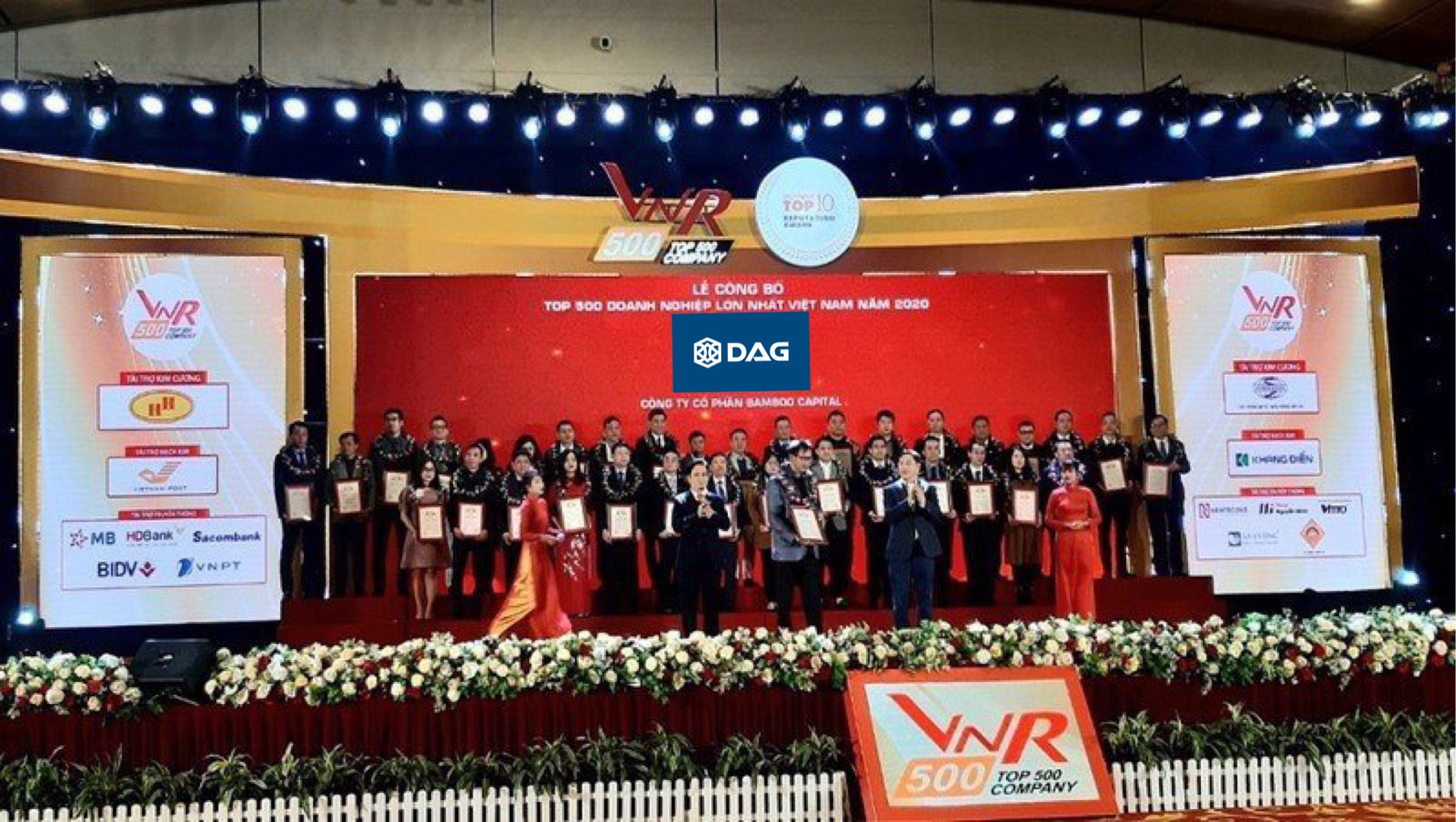 Công ty Cổ phần game danh bài
 (DAG) tiếp tục vinh dự nằm trong TOP 500 doanh nghiệp lớn nhất Việt Nam