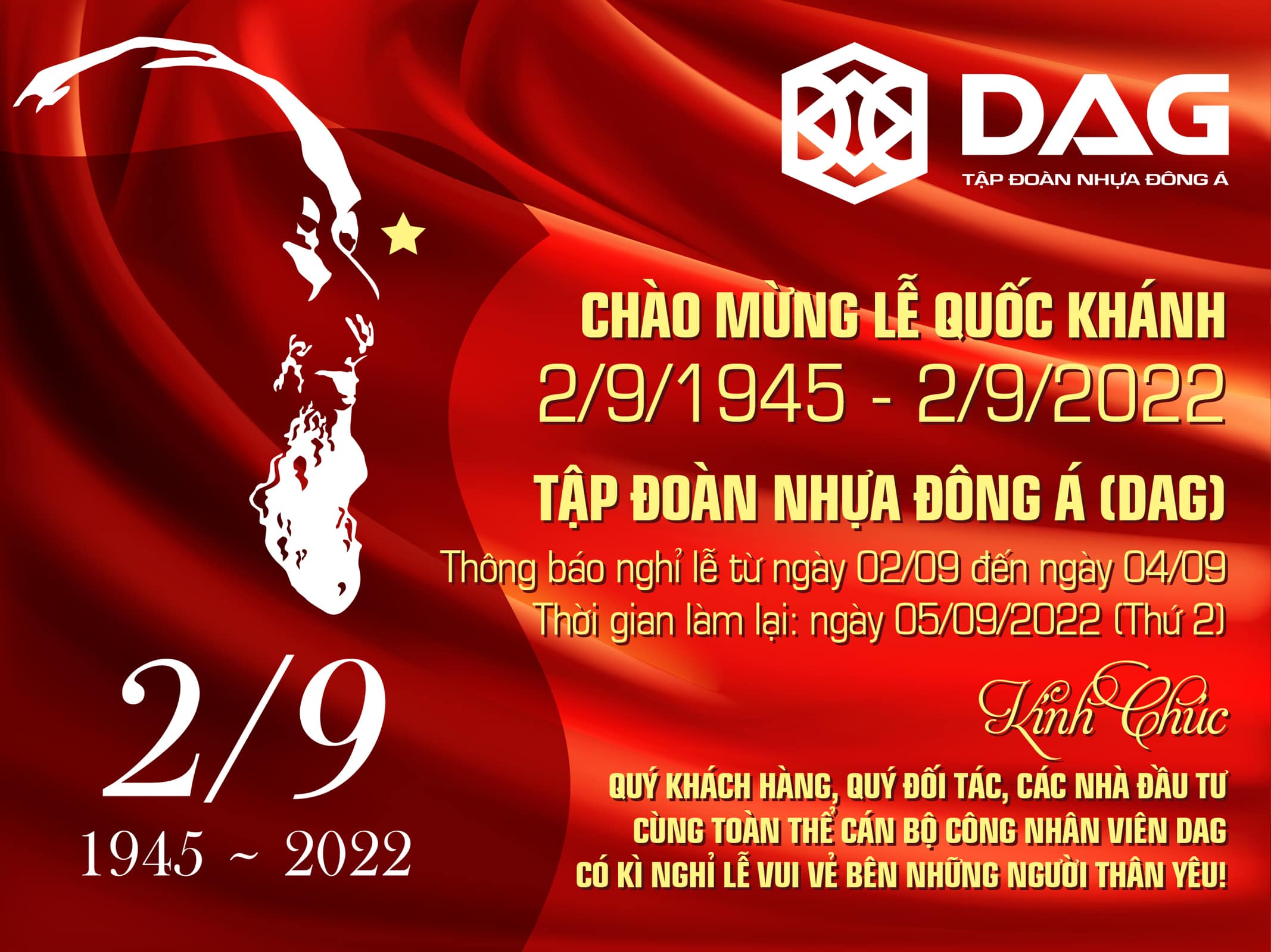 DAG Chào Mừng Lễ Quốc Khánh 02/09/2022.